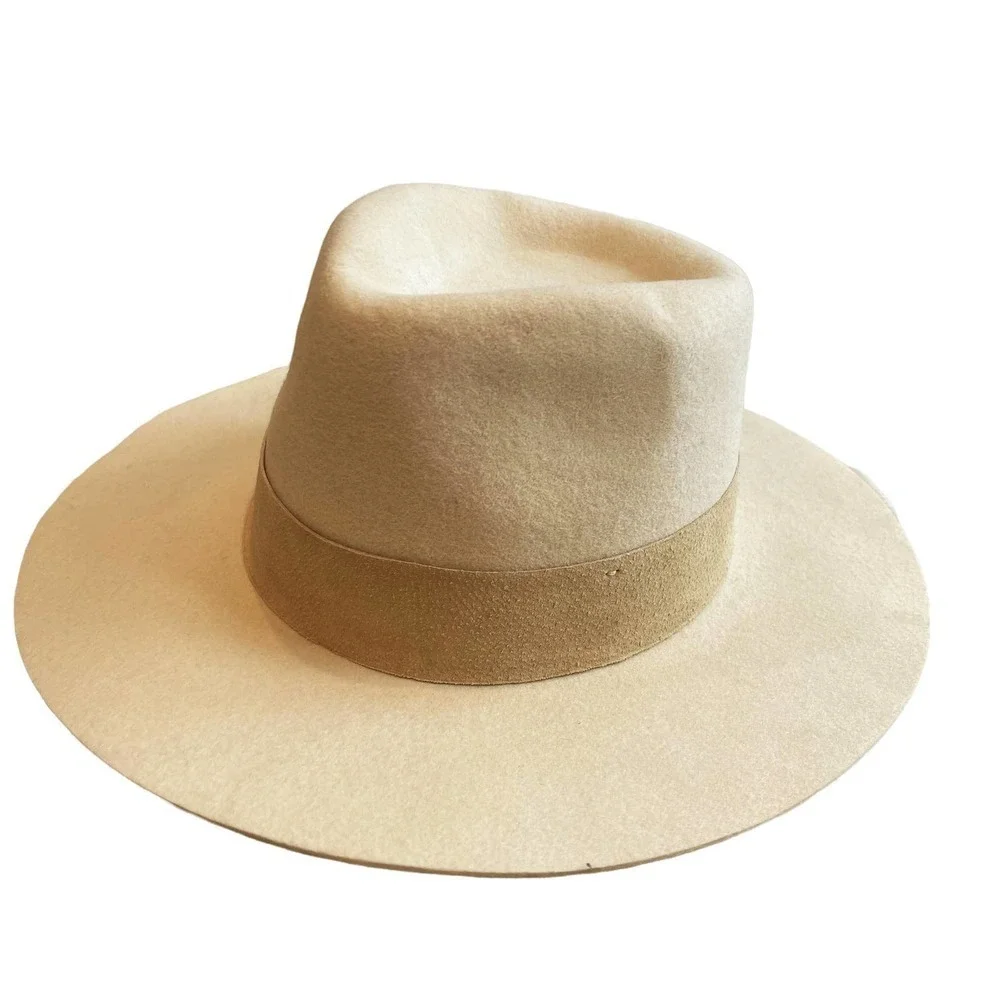 Madewell X Wyeth™ Dylan Suede Trim Rancher Hat Light Taupe WOmen's